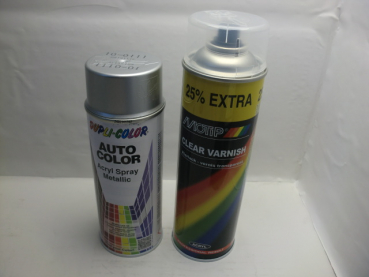 DUPLI 10-0111 Lack Auto Spray SMART C50L RIVER SILVER 400ml + 500ml Motip Klarlack